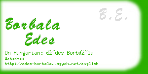 borbala edes business card